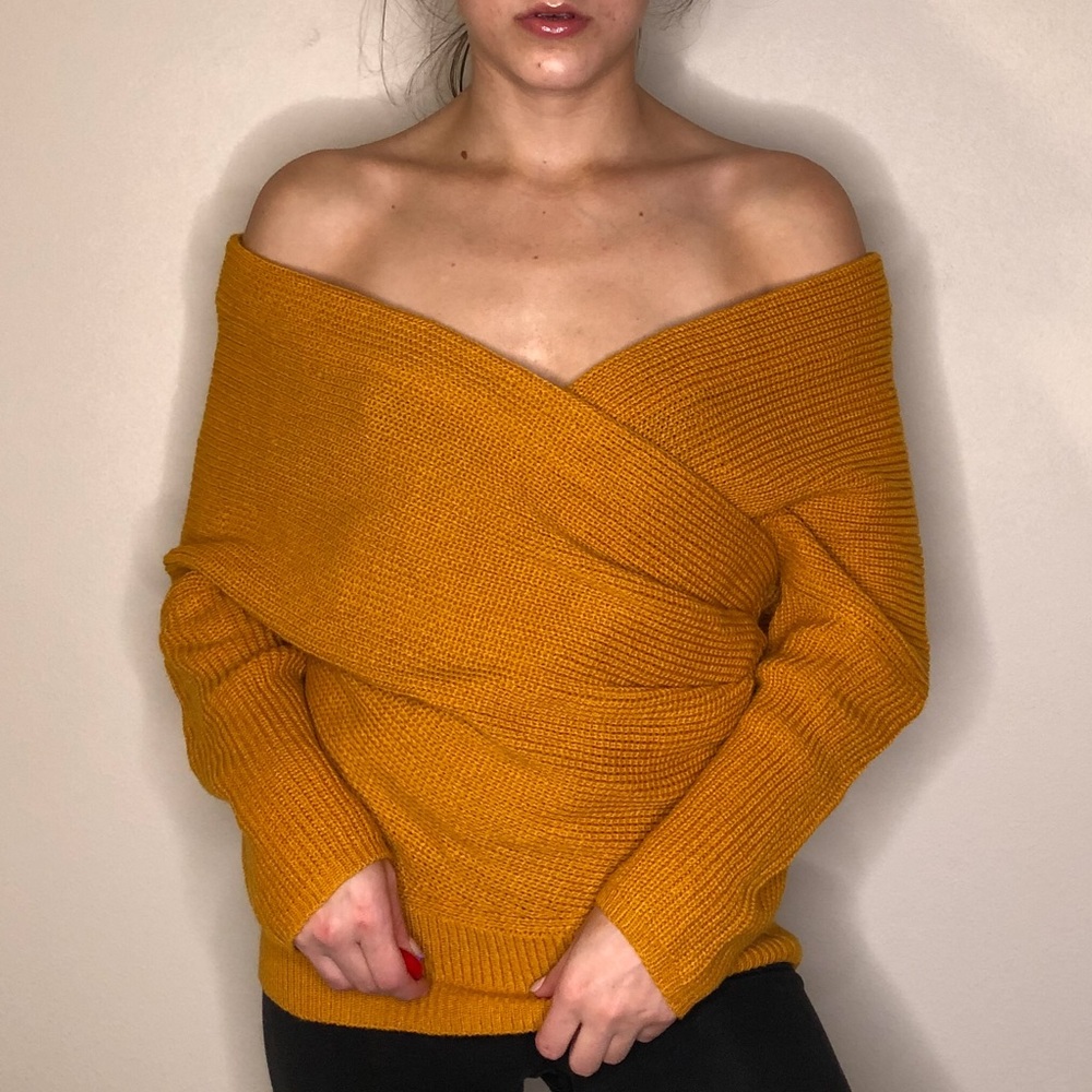 Mustard knit sweater